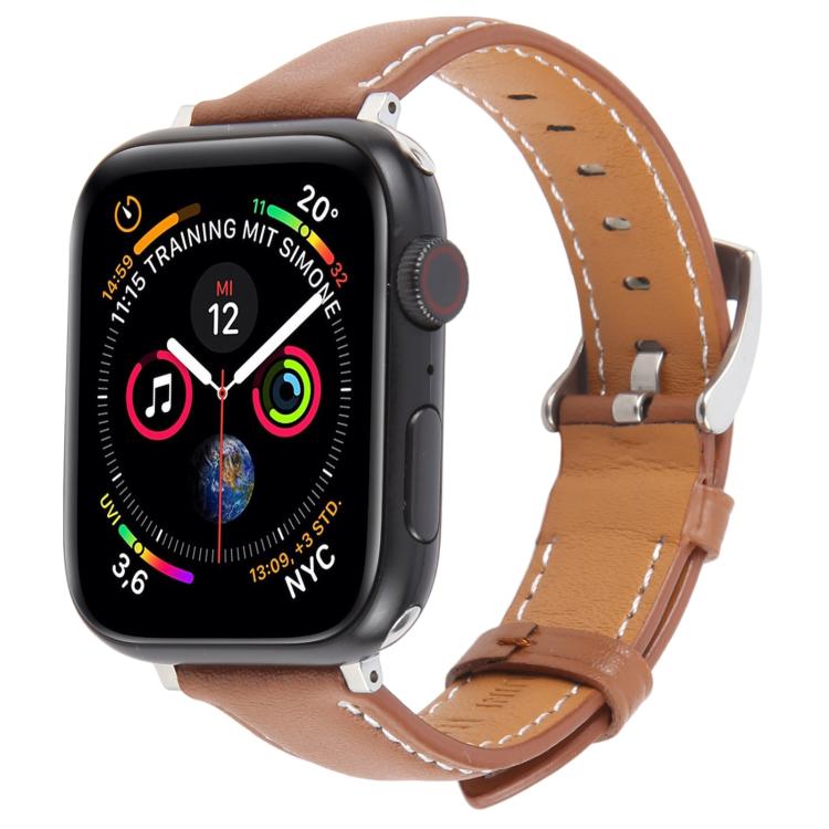 For Apple Watch 46mm / 49mm / 45mm / 44mm Silk Microfiber Leather Watch Band(Brown) - Watch Bands by PMC TechLife | Online Shopping South Africa | PMC TechLife | Buy Now Pay Later Mobicred