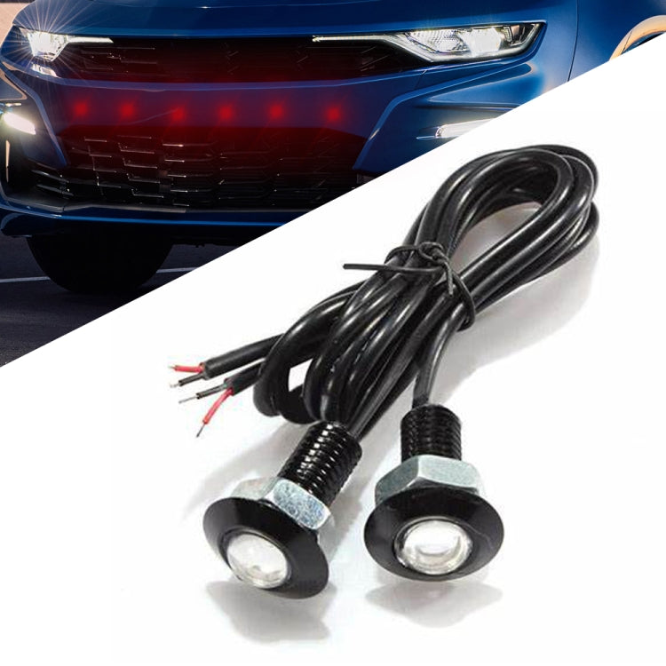10 PCS 18mm 1.5W DC9-80V Motorcycle Eagle Eye Light Single Lens(Red Light) - Eagle Eye Lights by PMC Jewellery | Online Shopping South Africa | PMC Jewellery | Buy Now Pay Later Mobicred