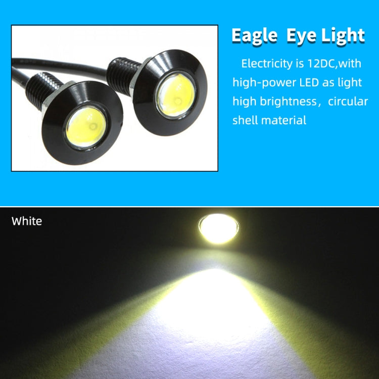 10 PCS 23mm 1.5W DC9-80V Motorcycle Eagle Eye Light Single Lens(White Light) - Eagle Eye Lights by PMC Jewellery | Online Shopping South Africa | PMC Jewellery | Buy Now Pay Later Mobicred