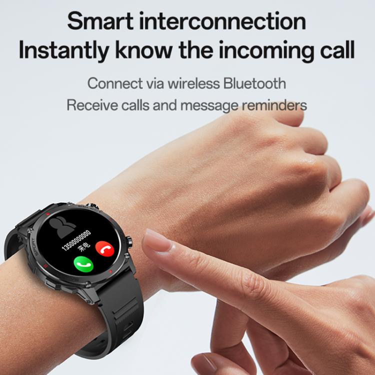 Yesido IO31 1.43 inch AMOLED Screen Smart Watch Support BT Call / Heart Rate(Black) - free shipping - PMC TechLife - Order now!