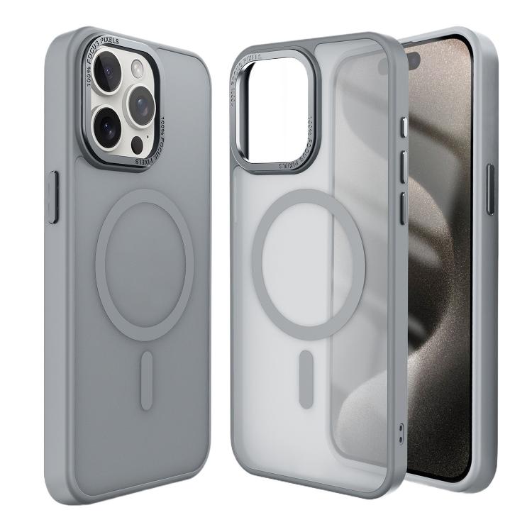 For iPhone 17 Kalebol Metal Lens Frame MagSafe Frosted PC Phone Case(Black) - free shipping - PMC TechLife - Order now!