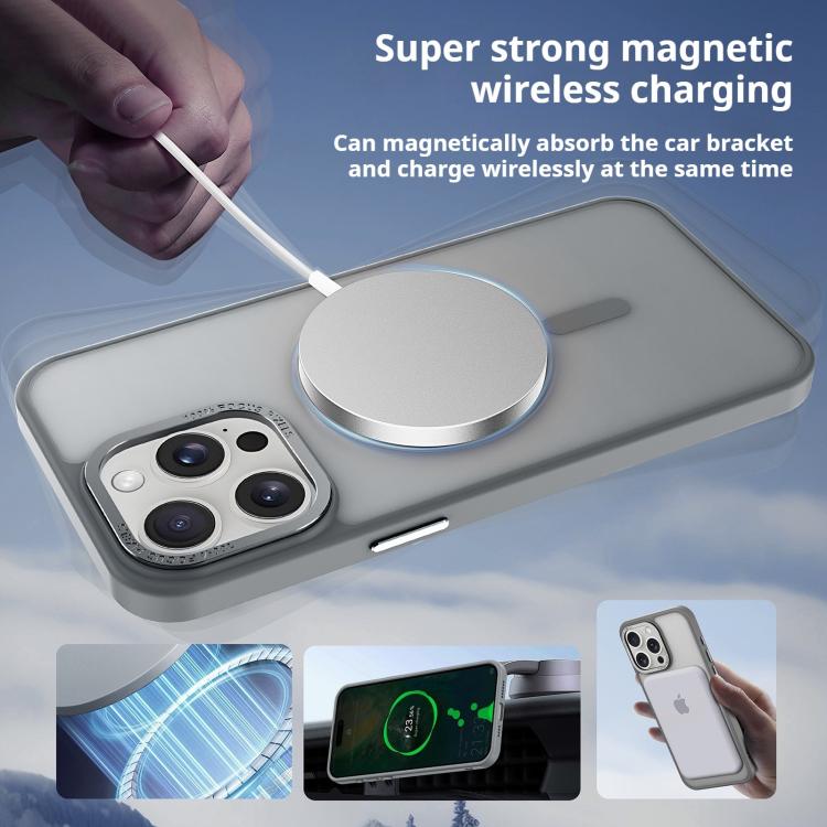 For iPhone 17 Air Kalebol Metal Lens Frame MagSafe Frosted PC Phone Case(Black) - iPhone 17 Air Cases by Kalebol | Online Shopping South Africa | PMC TechLife | Buy Now Pay Later Mobicred