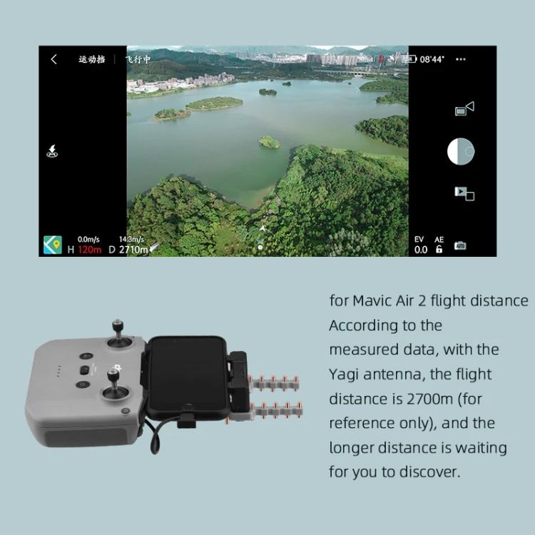 For DJI Mavic 3 / Air 2 / Air 2S / Mini 2 BRDRC Remote Controller Copper Yagi-Uda Antenna Signal Enhancer(Black) - free shipping - PMC TechLife - Order now!