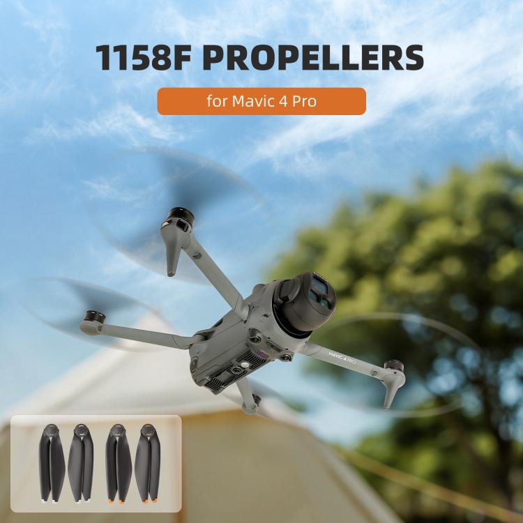 For DJI Mavic 4 Pro Sunnylife 1158F Quick-Release Propellers Blades, Type:Two Pairs(Orange Tip) - free shipping - PMC TechLife - Order now!