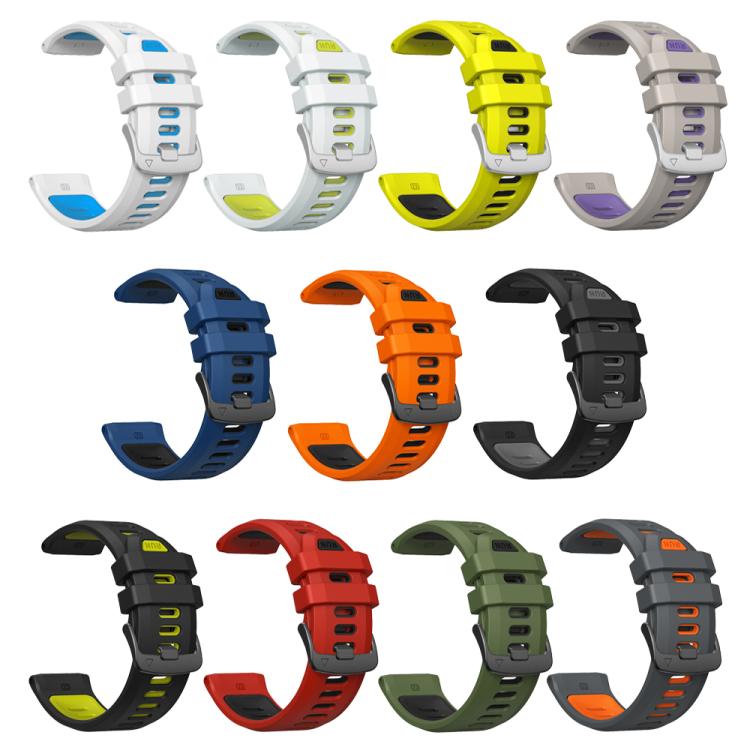 For Garmin Forerunner 970 Two Color Steel Buckle Silicone Watch Band(Black Lime) - free shipping - PMC TechLife - Order now!