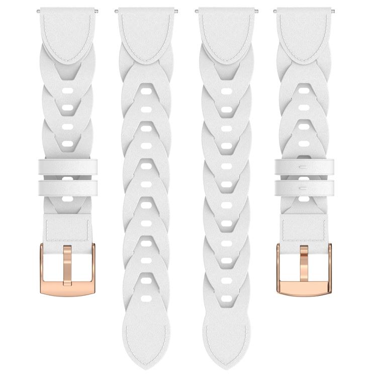18mm Rose Gold Buckle Twist Leather Watch Band(White) - free shipping - PMC TechLife - Order now!