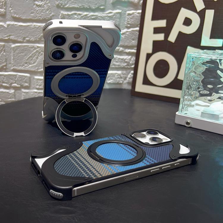 For iPhone 14 Pro Max Metal Frameless 360 Degree Rotation Holder MagSafe Phone Case(Black) - free shipping - PMC TechLife - Order now!