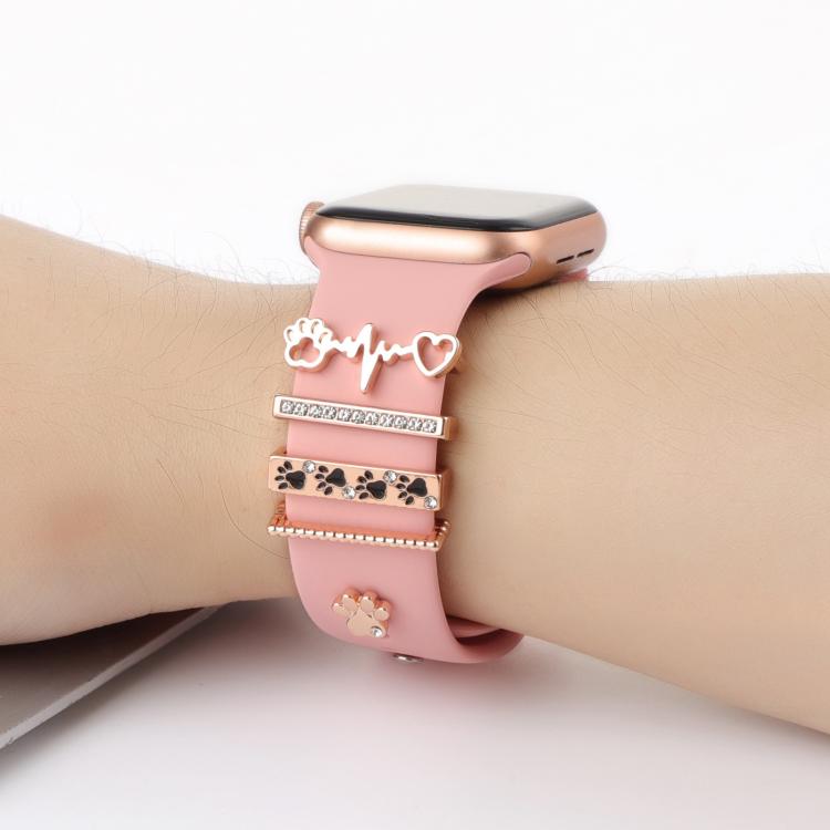 Smart Watch Band Decorative Ring Metal Accessories(Dog Paw Heart) - free shipping - PMC TechLife - Order now!