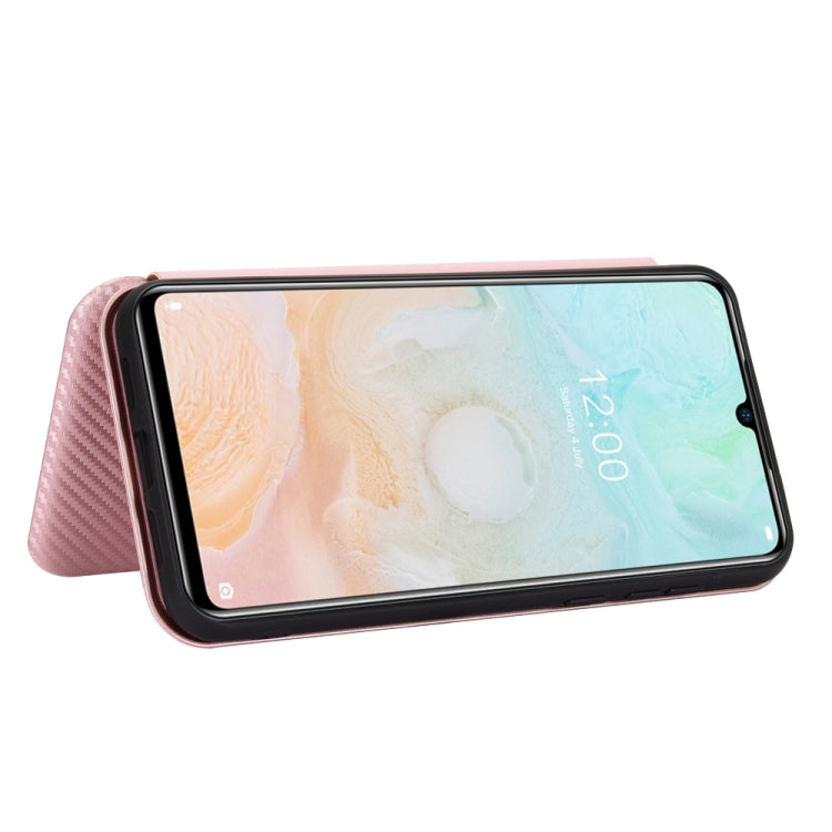 For DOOGEE N20 Pro Carbon Fiber Texture Horizontal Flip TPU + PC + PU Leather Case with Card Slot(Pink) - More Brand by PMC Jewellery | Online Shopping South Africa | PMC Jewellery | Buy Now Pay Later Mobicred