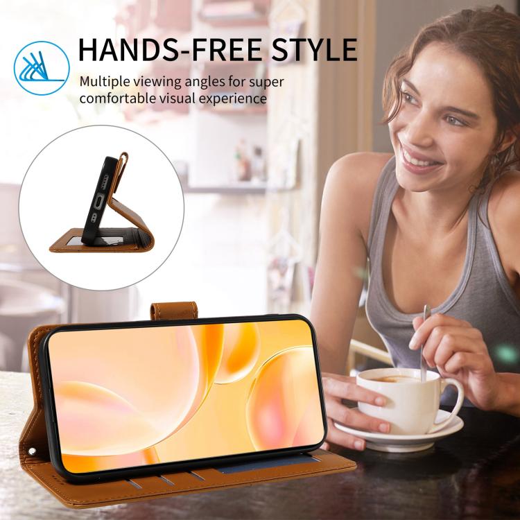 For Motorola Edge 50 Neo 5G Embossed Heart Dog RFID Blocking Wallet Leather Phone Case(Brown) - free shipping - PMC TechLife - Order now!