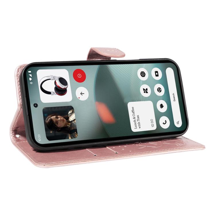 For Nothing Phone 3 Cat and Bee Embossed Flip Leather Phone Case(Rose Gold) - free shipping - PMC TechLife - Order now!