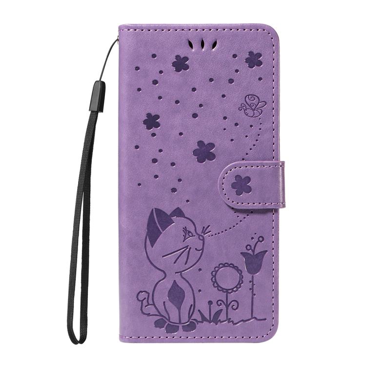 For Nothing Phone 3A Cat and Bee Embossed Flip Leather Phone Case(Purple) - free shipping - PMC TechLife - Order now!
