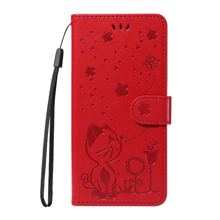 For Huawei Pura 80 Pro 5G Cat and Bee Embossed Flip Leather Phone Case(Red) - free shipping - PMC TechLife - Order now!