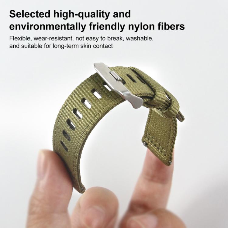 For Samsung Galaxy Watch8 / 8 Classic xDfind Two-section Nylon Watch Band(Army Green) - free shipping - PMC TechLife - Order now!