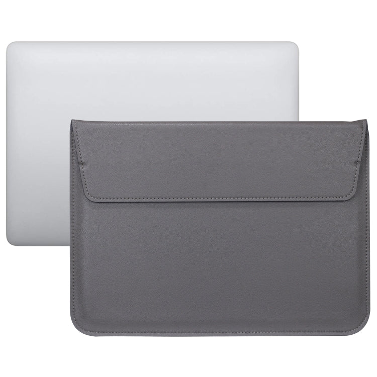 PU Leather Ultra-thin Envelope Bag Laptop Bag for MacBook Air / Pro 15 inch, with Stand Function(Space Gray) - Protective Bags by PMC Jewellery | Online Shopping South Africa | PMC Jewellery | Buy Now Pay Later Mobicred