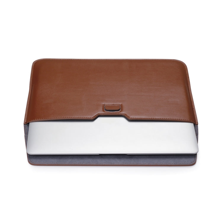 PU Leather Ultra-thin Envelope Bag Laptop Bag for MacBook Air / Pro 15 inch, with Stand Function(White) - free shipping - PMC Jewellery - Order now!