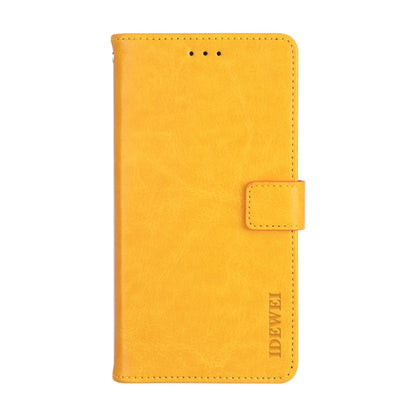 For Blackview BV5500 idewei Crazy Horse Texture Horizontal Flip Leather Case with Holder & Card Slots & Wallet(Yellow) - More Brand by idewei | Online Shopping South Africa | PMC Jewellery | Buy Now Pay Later Mobicred