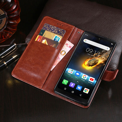 For Blackview BV6900 idewei Crazy Horse Texture Horizontal Flip Leather Case with Holder & Card Slots & Wallet(Brown) - More Brand by idewei | Online Shopping South Africa | PMC Jewellery | Buy Now Pay Later Mobicred