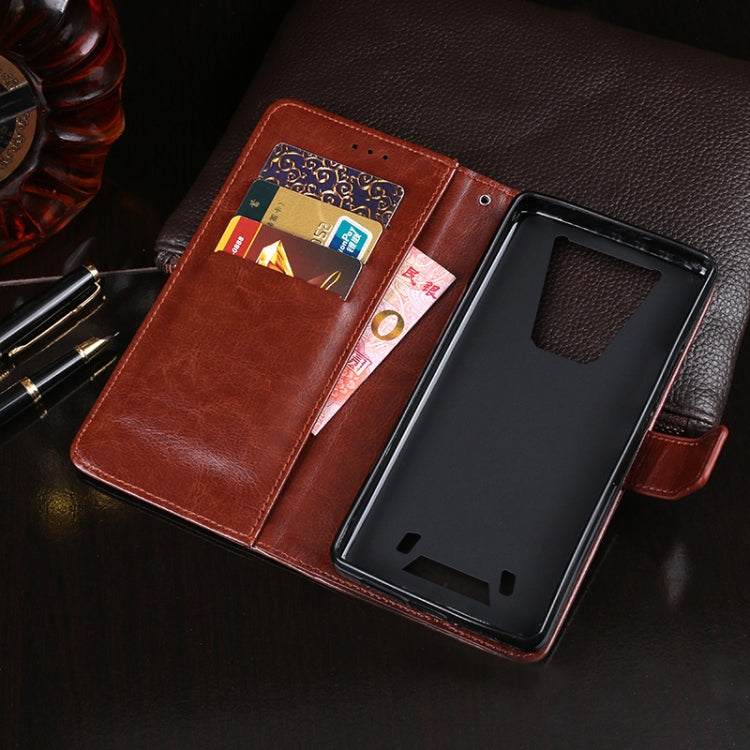 For Blackview BV6900 idewei Crazy Horse Texture Horizontal Flip Leather Case with Holder & Card Slots & Wallet(Sky Blue) - More Brand by idewei | Online Shopping South Africa | PMC TechLife