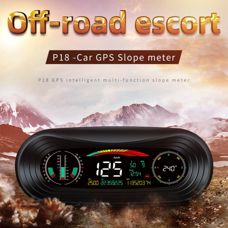 P18 GPS Car HUD Head-up Display Vehicle Speed / Voltage / Mileage - Head Up Display System by PMC Jewellery | Online Shopping South Africa | PMC Jewellery | Buy Now Pay Later Mobicred