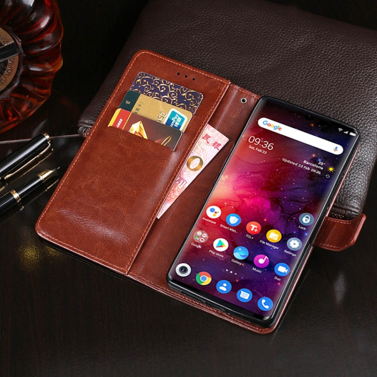 For TCL 10 Pro idewei Crazy Horse Texture Horizontal Flip Leather Case with Holder & Card Slots & Wallet(Red) - More Brand by idewei | Online Shopping South Africa | PMC Jewellery | Buy Now Pay Later Mobicred