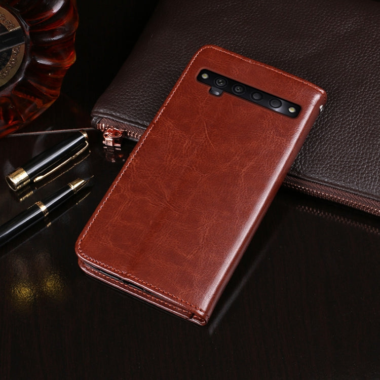 For TCL 10 Pro idewei Crazy Horse Texture Horizontal Flip Leather Case with Holder & Card Slots & Wallet(White) - free shipping - PMC Jewellery - Order now!