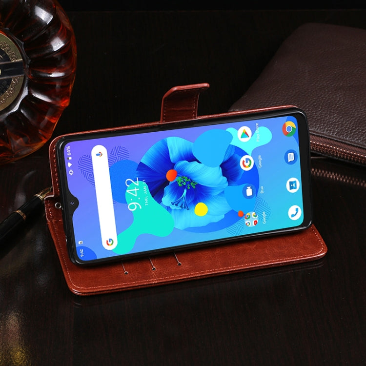 For Umidigi A7 idewei Crazy Horse Texture Horizontal Flip Leather Case with Holder & Card Slots & Wallet(Brown) - free shipping - PMC Jewellery - Order now!