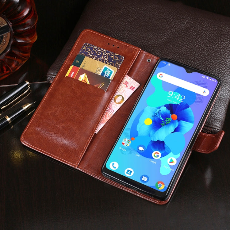 For Umidigi A7 idewei Crazy Horse Texture Horizontal Flip Leather Case with Holder & Card Slots & Wallet(Brown) - free shipping - PMC Jewellery - Order now!