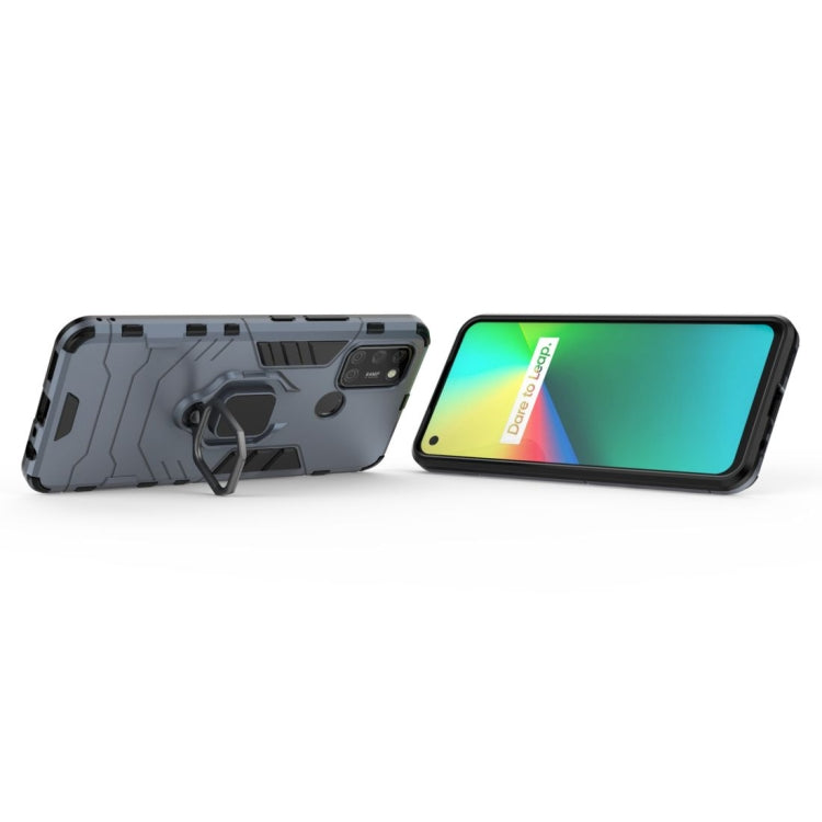 For OPPO Realme 7i Shockproof PC + TPU Protective Case with Magnetic Ring Holder(Navy Blue) - Realme Cases by PMC TechLife | Online Shopping South Africa | PMC TechLife | Buy Now Pay Later Mobicred