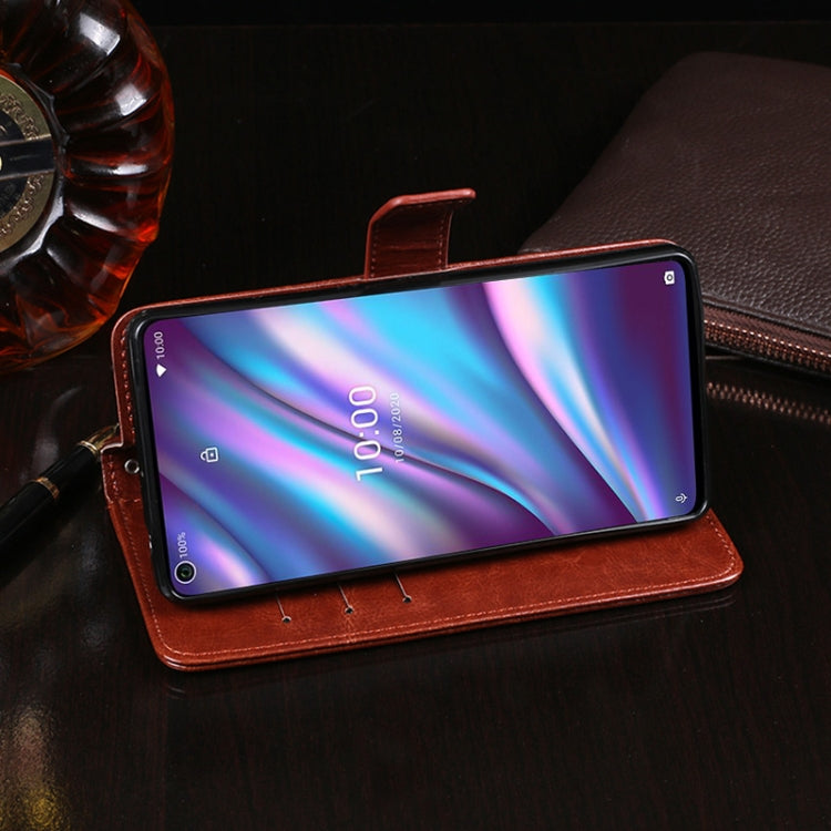 For Wiko View5 Plus idewei Crazy Horse Texture Horizontal Flip Leather Case with Holder & Card Slots & Wallet(Rose Red) - More Brand by idewei | Online Shopping South Africa | PMC Jewellery | Buy Now Pay Later Mobicred