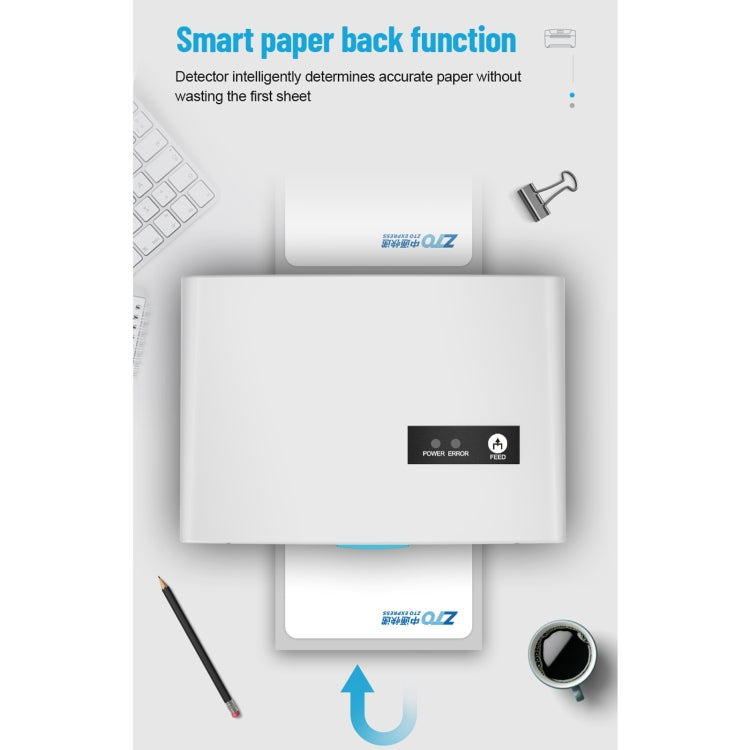 ZJ-8600 76x130 Single Paper Waybill Express Bill Label Printer, EU Plug - Receipt Printers by PMC Jewellery | Online Shopping South Africa | PMC Jewellery | Buy Now Pay Later Mobicred