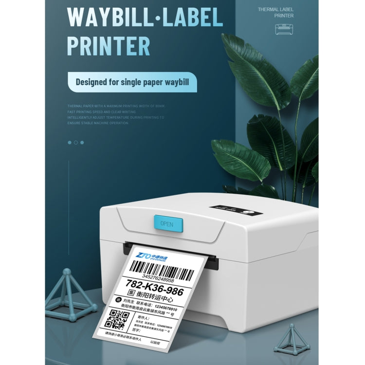 ZJ-8600 76x130 Single Paper Waybill Express Bill Label Printer, EU Plug - Receipt Printers by PMC Jewellery | Online Shopping South Africa | PMC Jewellery | Buy Now Pay Later Mobicred