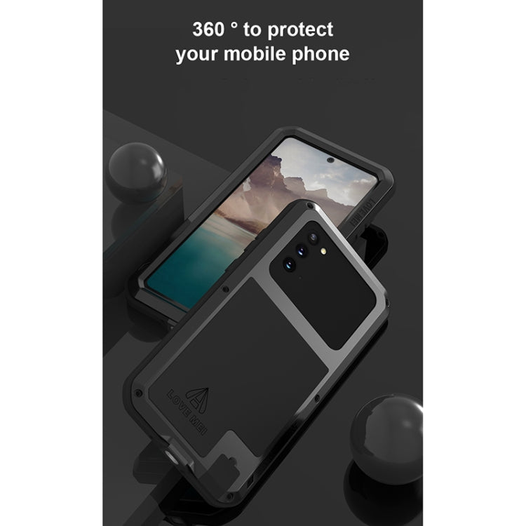 For Samsung Galaxy Note 20 LOVE MEI Metal Shockproof Waterproof Dustproof Protective Case without Glass(Silver) - free shipping - PMC TechLife - Order now!