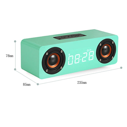 M5C Subwoofer Wooden Clock Bluetooth 4.2 Speaker, Support TF Card & 3.5mm AUX & FM Radio(Grey Wood Grain) - Desktop Speaker by PMC Jewellery | Online Shopping South Africa | PMC Jewellery | Buy Now Pay Later Mobicred