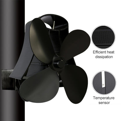 YL-105 4-Blade Aluminum Heat Powered Fireplace Stove Fan(Bronze) - Fireplace Fan by PMC Jewellery | Online Shopping South Africa | PMC Jewellery | Buy Now Pay Later Mobicred