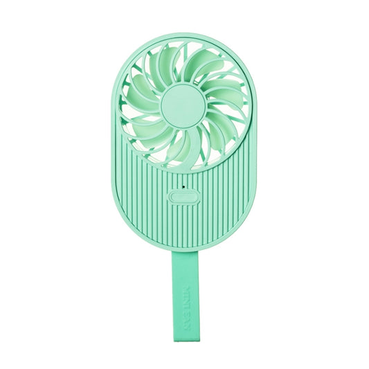 LLD-17 0.7-1.2W Ice Cream Shape Portable 2 Speed Control USB Charging Handheld Fan with Lanyard (Green) - Electric Fans by PMC Jewellery | Online Shopping South Africa | PMC Jewellery | Buy Now Pay Later Mobicred