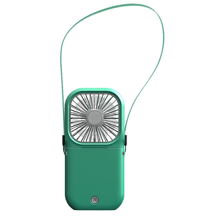 F20 Electroplating Handheld Fan Portable Desktop Folding Mute USB Hanging Neck Fan (Green) - Electric Fans by PMC Jewellery | Online Shopping South Africa | PMC Jewellery | Buy Now Pay Later Mobicred