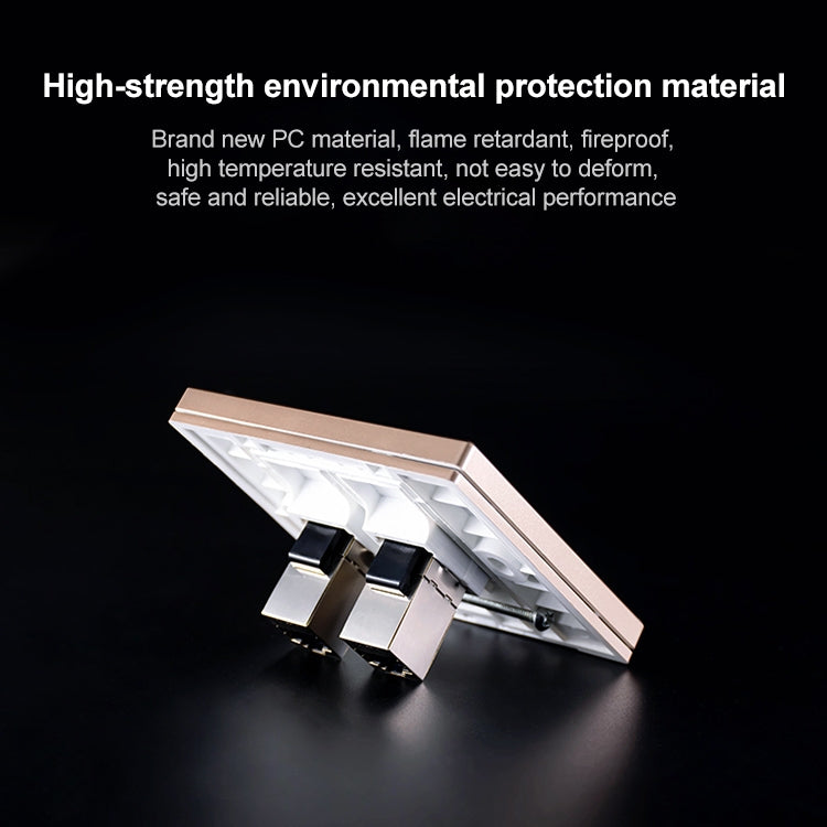 CAT.6 Shielded Pass-through Network Module, Single Port Panel + Shielded Pass-through (Gold) - Lan Cable and Tools by PMC TechLife | Online Shopping South Africa | PMC TechLife | Buy Now Pay Later Mobicred