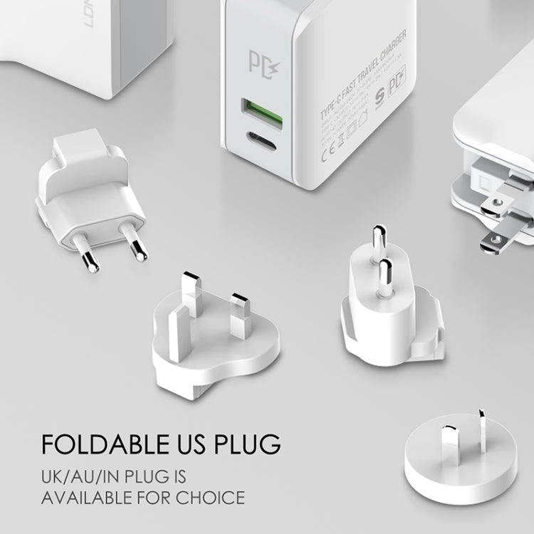 LDNIO A4403C 30W PD + Auto-id Foldable Fast Travel Charger with 1m Micro USB Cable, EU Plug - free shipping - PMC TechLife - Order now!