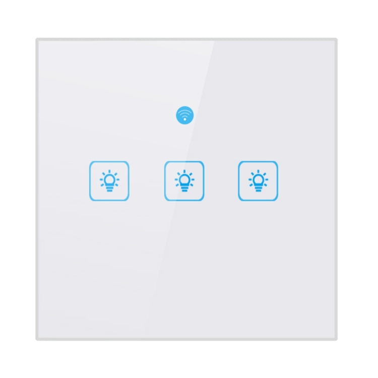WS-UK-03 EWeLink APP & Touch Control 2A 3 Gangs Tempered Glass Panel Smart Wall Switch, AC 90V-250V, UK Plug - free shipping - PMC TechLife - Order now!