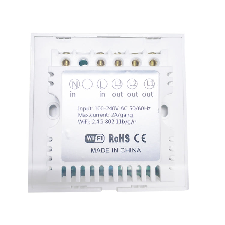 WS-UK-03 EWeLink APP & Touch Control 2A 3 Gangs Tempered Glass Panel Smart Wall Switch, AC 90V-250V, UK Plug - free shipping - PMC TechLife - Order now!