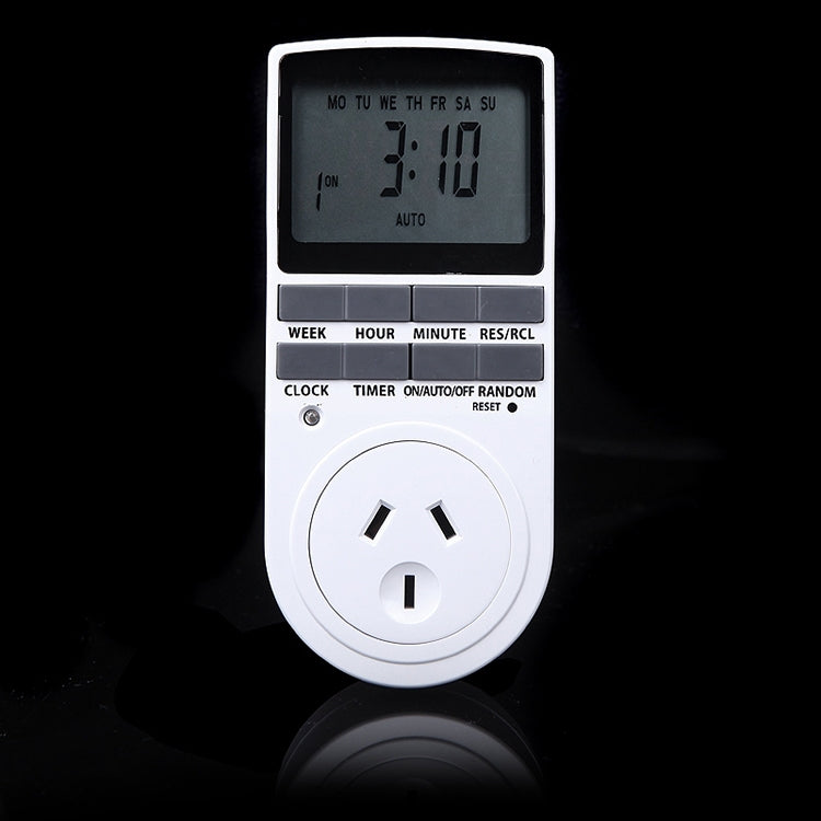 AC 240V Smart Home Plug-in Programmable LCD Display Clock Summer Time Function 12/24 Hours Changeable Timer Switch Socket, AU Plug - Energy Saving Timer Socket by PMC TechLife | Online Shopping South Africa | PMC TechLife | Buy Now Pay Later Mobicred