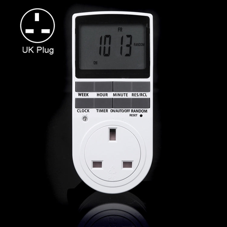 AC 230V Smart Home Plug-in LCD Display Clock Summer Time Function 12/24 Hours Changeable Timer Switch Socket, UK Plug - Energy Saving Timer Socket by PMC TechLife | Online Shopping South Africa | PMC TechLife | Buy Now Pay Later Mobicred
