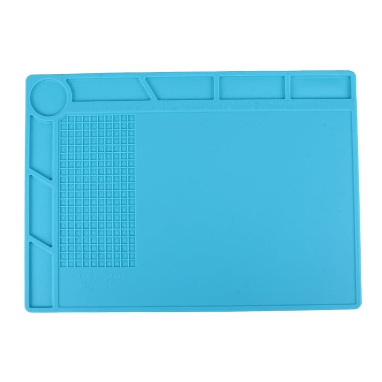 Maintenance Platform High Temperature Heat-resistant Repair Insulation Pad Silicone Mats with Screws Position, Size: 35cm x 25cm(Blue) - Working Mat by PMC Jewellery | Online Shopping South Africa | PMC Jewellery | Buy Now Pay Later Mobicred