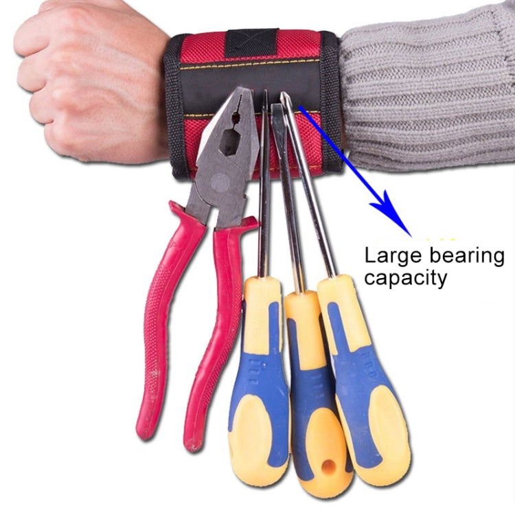 1680D Oxford Cloth Pocket Magnetic Wristband Storage Pockets Tool(Red) - free shipping - PMC TechLife - Order now!