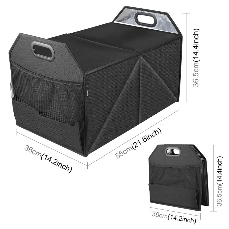 FunAdd Foldable Storage Fresh Box Vehicle Trunk Organizer Bag Transportation Fresh-keeping Box (Black) - Stowing Tidying by FunAdd | Online Shopping South Africa | PMC Jewellery | Buy Now Pay Later Mobicred