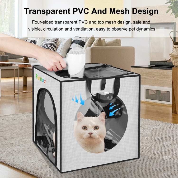 FUNADD Pet Bath Drying Box Portable Folding Dryer Cage, Suitable for Pets up to 5kg(Grey) - Blower & Drying by PMC TechLife | Online Shopping South Africa | PMC TechLife | Buy Now Pay Later Mobicred