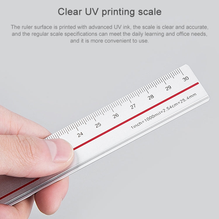 Original Xiaomi Youpin Fizz Aluminum Alloy Ruler Set Ruler Drawing Measurement Geometric Triangle Protractor (Red) - Rulers by Xiaomi | Online Shopping South Africa | PMC Jewellery | Buy Now Pay Later Mobicred