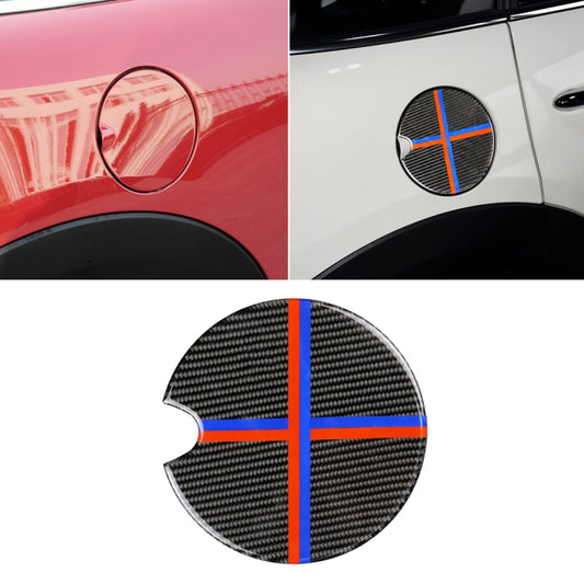 Red Blue Color Car Fuel Tank Cover Carbon Fiber Decorative Sticker for BMW Mini Cooper R50 / R52 / R55 / R56 / R57 / R58 / R59 / R60 / R61 / F55 / F56 - Car Interior Mouldings by PMC Jewellery | Online Shopping South Africa | PMC Jewellery | Buy Now Pay Later Mobicred