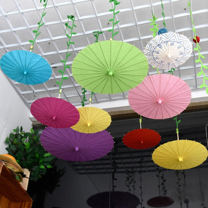 Indoor Aerial Creative Background Layout Corridor Classroom Paper Umbrella Hanging Wall Decoration, Diameter: 40cm(Green) - Ornaments by PMC Jewellery | Online Shopping South Africa | PMC Jewellery